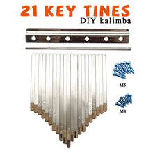 Kalimba 21 teclas de dentes conjunto piano pé ponte estilhaços peça kit para kalimbas diy peças reposição acessórios do instrumento musical 2024 - compre barato