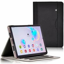 Funda de cuero PU de alta calidad con soporte para Samsung Galaxy Tab S6 10,5 T860 T865 SM-T865, SM-T860, estilo de negocios 2024 - compra barato