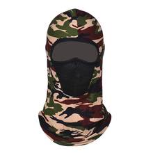 Balaclava de camuflagem tática, máscara facial completa à prova de vento para caça, exército, ciclismo, esportes, forro de capacete, lenço militar 2024 - compre barato