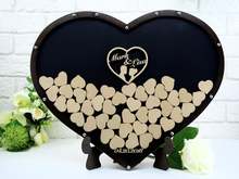 Black Acrylic Frame, Heart-Shaped Wedding Guest Book, Alternative Wedding Guest Book Delivery Box For Wedding 2024 - buy cheap