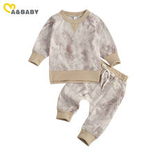 Ma&Baby 0-24M Spring Autumn Toddler Newborn Infant Baby Boy Clothes Set Tie Dye Long Sleeve Sweatshirt Pants Casual Outfits 2024 - buy cheap