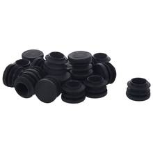 ABSF-Tapas de cierre, cubierta de inserción de tubo redondo, 19mm de diámetro, 20 unidades, color negro 2024 - compra barato