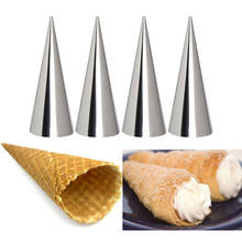 5PCS Conical Tube Roll Moulds Cone Stainless Steel Spiral Croissants Molds Pastry Cream Horn Moulds Baking Tools Cake Bread Mold 2024 - buy cheap