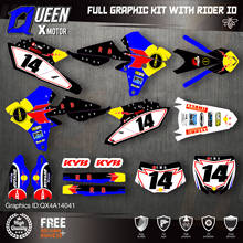 QUEEN X MOTOR Custom Team Graphics Backgrounds Decals 3M Stickers Kit For YAMAHA 14-18YZ250F 15-18YZ250FX WRF250 14-17YZ450F 041 2024 - buy cheap