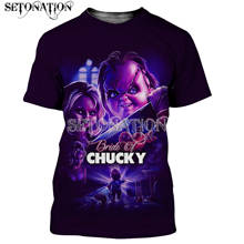 Chucky homens/mulheres nova moda legal 3d impresso t-shirts estilo casual t camisa streetwear topos dropshipping 2024 - compre barato