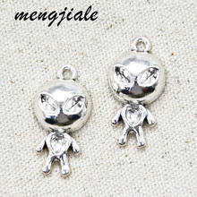 10pcs Antique Silver Color Alien Charms Cute Alloy Metal Pendants for DIY Jewelry Accessories Making 31*16mm 2024 - buy cheap