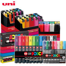UNI POSCA набор маркеров, поп-постер, рекламная ручка для граффити, женская модель, PC-1M PC-3M, круглая ручка для жирной краски 2024 - купить недорого