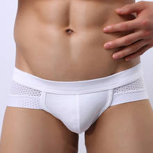 Sexy cueca masculina de seda gelo malha briefs gay náilon pênis u pouch men bikini breve baixa ascensão calcinha homem cuecas 2024 - compre barato