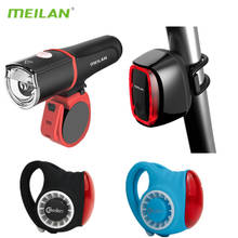Велосипедные фонари Meilan C4 X6 S3, водонепроницаемые беспроводные велосипедные аксессуары, зарядка через USB, стоп-сигнал для горного велосипеда 2024 - купить недорого