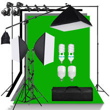 Green Screen Non-woven Background Support Stand Kit Cantilever Boom Arm 135W Light Bulb 50*70cm Softbox 4Pcs Backdrop Background 2024 - buy cheap