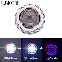 Hi/Lo Beam Motorcycle Headlight LED Dual Halo Angel Devil Eye Moto Lamp For Honda Hornet 250 CB 599 600 CB919 NC700 S X VTX1300 2024 - buy cheap