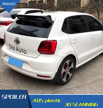 For Polo Spoiler ABS Material Car WX Rear Wing Primer Color  polo Rear Spoiler For Volkswagen new Polo Spoiler 2011-2015 2024 - compre barato