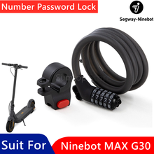 Candado de seguridad para Ninebot MAX G30 KickScooter, Mini Dial, números, dígitos, código, contraseña, combinación, candado 2024 - compra barato