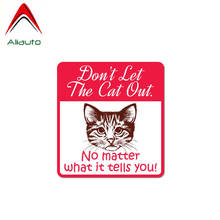 Aliauto Warning Car Sticker Don't Let The Cat Out Decal Accessories PVC for VWNissan Suzuki Peugeot Skoda Volvo Audi,11cm*10cm 2024 - buy cheap