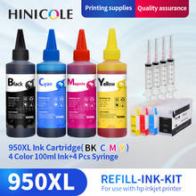 Hinicool-cartucho de tinta para impresora HP Officejet Pro, botella de tinta de 950 ml, 951 XL, 251dw, 276dw, 400, 8100, 8600, 8610, 8620 2024 - compra barato