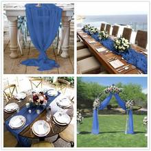 Toalha de mesa decorativa estilo europeu chiffon, toalha de mesa banquete casamento corredor de mesa de chiffon 2024 - compre barato