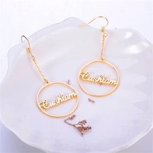 2021 Fashion Custom Name Earrings Personalized Stainless Steel Letter Gold Hoop Earrings Women Christmas Gifts 2024 - buy cheap