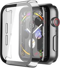 Funda rígida para Iwatch, Protector de pantalla de vidrio templado para Apple Watch Series 6 SE Series 5 Series 4 40mm 44mm 2024 - compra barato