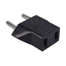 10pcs Universal ce copper us to eu mini Adaptor plug russia germany france electric ac power connector 2pins convert plug black 2024 - buy cheap