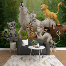 Milofi custom 3D personality wallpaper cartoon small animal children bedroom background wall background wall paper mural 2024 - buy cheap