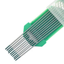 Electrodo de tungsteno puro de Punta verde, 1,6mm X 150mm, soldadura para soldar de aluminio, electrodos de soldadura de aluminio 2024 - compra barato
