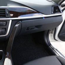 Accesorios para BMW 3 4 Series 3GT F30 F31 F32 F34 F36, guantera interior de fibra de carbono, caja de herramientas, tira decorativa, embellecedor de cubierta 2024 - compra barato