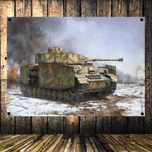 Tiger Tank Armored Car Panzer WW II Wehrmacht Arms Poster Flag Banner Wall Art Canvas Painting Tapestry Stickers Wall Decor A1 2024 - buy cheap