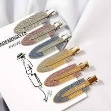 Hair Clips No Bend Side Bangs Fix Fringe Barrette Makeup Women Girls Geometric Hairpin Gold Vintage Barrettes Hair Accessories 2024 - buy cheap