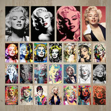 Cartel de Metal Vintage de Marilyn Monroe, cartel de estaño, decoración de pared, hombre, cueva, Club, sala de estar, letreros de Metal 2024 - compra barato