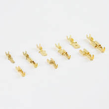 100Pcs/lot 2.8/4.8/6.3mm Female and male Crimp Terminal Connector Gold Brass/Silver Car Speaker Electric Wire Connectors Set 2024 - buy cheap