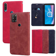 Capa de couro para alcatel, 1a, 1b, 1se, 1v, 3l, 3x, 2020, capa de celular, carteira, flip, case, 5002, 5007, 5028, 5029 2024 - compre barato