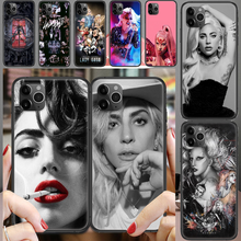 Lady Gaga-funda de teléfono cromatica para iphone 5, 5s, se 2, 6, 6s, 7, 8, 12 mini plus, X, XS, XR, 11 PRO MAX, negra, 3D, a la moda 2024 - compra barato