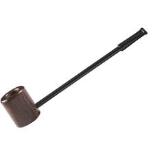1pc straight Grade Ebony Wood Pipe Smoking Pipes Portable Creative Smoking Pipe Herb Tobacco Gifts Narguile Grinder Smoke 2024 - buy cheap