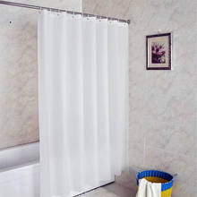 Cortina de ducha translúcida para uso en bañera, impermeable, resistente al moho, color blanco y gris, 180x220, PEVA 2024 - compra barato