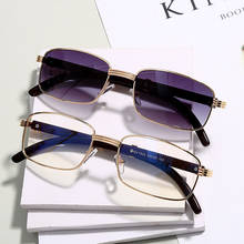 Fashion Clear Small Rectangle Sunglasses Men New Luxury Women Metal Square Wood Glasses Frame Eyewear UV400 Gafas De Sol Mujer 2024 - buy cheap