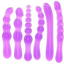 Brinquedo erótico gelatinoso em forma de pênis, para homens e mulheres, plug anal, brinquedo adulto, produto para sexo 2024 - compre barato