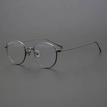 Ultralight Vintage Titanium Optical Glasses Frame Men Women Retro Round Myopia Prescription Eyeglasses 2021 Hand-Made Eyewear 2024 - buy cheap