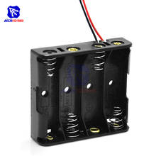 Diymore-suporte de bateria de plástico, 1 peça, caixa de armazenamento, com cabo de fio, para 4 baterias aa 2024 - compre barato