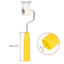 uxcell Wool Paint Roller Brush 2cm for Wall Painting Treatment with Plastic Handle to paint trim door edging plaster 1set 2024 - купить недорого