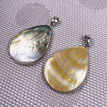 Drop Shape Shells Pendant Natural Mother of pearl Shell Charm Pendants for Jewelry Making DIY Necklace Gift for Women 32x45mm 2024 - compra barato