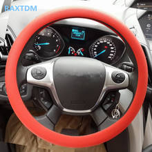 Горячий силиконовый чехол рулевого колеса автомобиля для Ford Focus Kuga Fiesta Ecosport Mondeo Escape Explorer Edge Mustang Fusion Flex 2024 - купить недорого