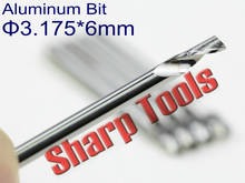 3.175mm CEL6-10mm 1 Flute Endmill Aluminum Milling Cutter 5pcs Tungsten Carbide Engraving Router Bits Spiral CNC Aluminium Tool 2024 - buy cheap