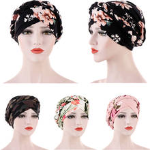 Muslim Women Braid Indian Beanie Hat Scarf Turban Floral Print Headwear Islam Cancer Chemo Hair Loss Bonnet Caps Headwrap Cover 2024 - buy cheap