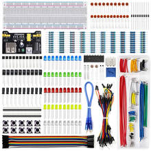 Componente eletrônico diversão kit módulo de alimentação jumper fio 830 pinos breadboard precisão potenciômetro resistor para arduino 2024 - compre barato