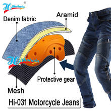 Pantalones de motociclista de aramida para hombre, ropa de protección para motocicleta, pantalones de Motocross, pantalones de estilo motero Hi-031 2024 - compra barato
