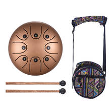 Mini tambor de lengua de llave C de 5,5 pulgadas, instrumento de percusión de tambor de mano de acero de 8 tonos con mazos de tambor, bolsa de transporte 2024 - compra barato