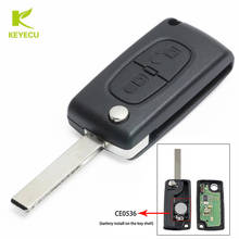 Keyecu-chave remota para peugeot, com 2 botões, 433mhz, id46, para modelos 207, 208, 307, 308, 408 e partner para citroen c2, c3, c5, 2005, 2009 e 0536 2024 - compre barato
