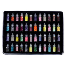 48 Bottles 3D Colorful Sequins Glitter Nail Beads Acrylic UV Gel Nails Art Decoration Manicure Tool New Arrival 2024 - buy cheap