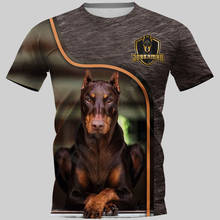 Doberman 3d impresso t-shirts harajuku streetwear t engraçado animal homem para mulher manga curta transporte da gota 01 2024 - compre barato