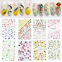 Colorido pegatinas 3D para decoración de uñas agua transferencia copo de nieve diseño oro pegatinas manicura pegatina herramientas XF6231 2024 - compra barato